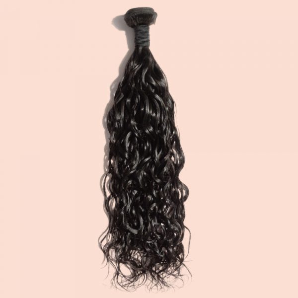 10-30 Inch Natural Wavy Virgin Indian Hair #1B Natural Black